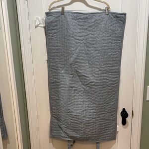 Pottery Barn Chambray quilted pick stitched king sham